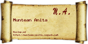 Muntean Anita névjegykártya